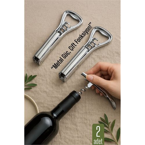 Transformacion Barmen Tipi Şişe Açacağı ve Tirbuşon – 2’si 1 Arada | Ergonomik, Dayanıklı, Sofra Tipi Açacak 719307