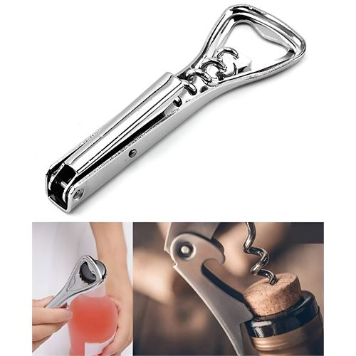 Transformacion 4 lü set Barmen Tipi Şişe Açacağı ve Tirbuşon Konserve Açıcı Dayanıklı ve Pratik 718731