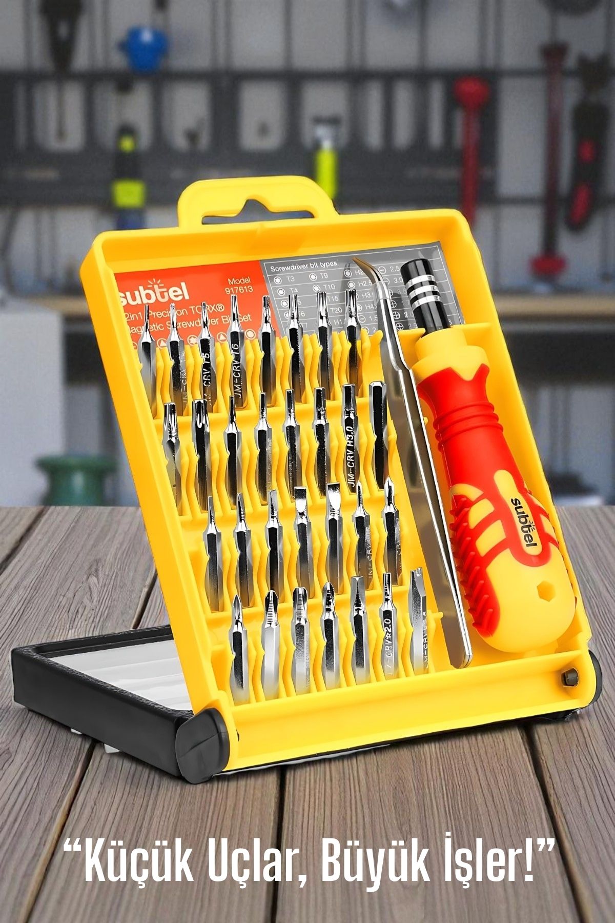 32 Parça Hassas Tornavida Seti – Manyetik Uçlu | Elektronik, Saat, Telefon Tamiri İçin 722176