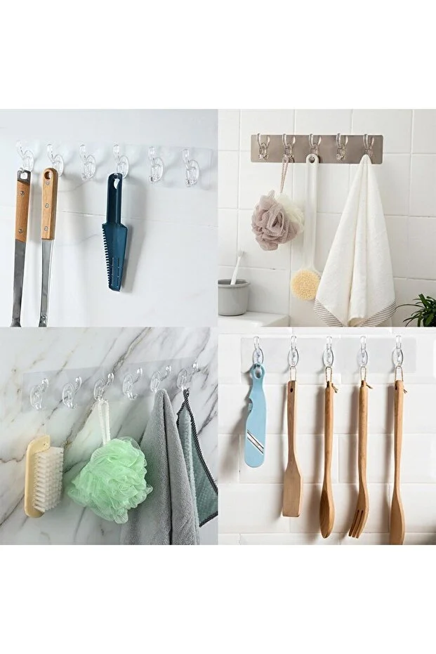 5 Pinli 3 lü set Yapışkanlı Askı Xenoty Design 718948