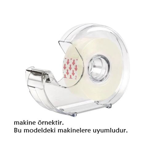 Transformacion Para Bandı Küçük Makinelere 12MM 33 mt Küçük Makine Bandı – Şeffaf Bant | Masa Üstü Dispenser Uyumlu 716920