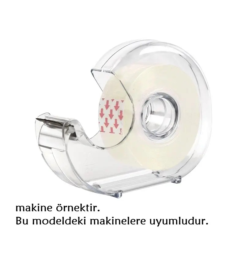 6 lı paket Para Bandı Küçük Makinelere 12MM 33 mt Küçük Makine Bandı – Şeffaf Bant | Masa Üstü Dispenser Uyumlu 718406