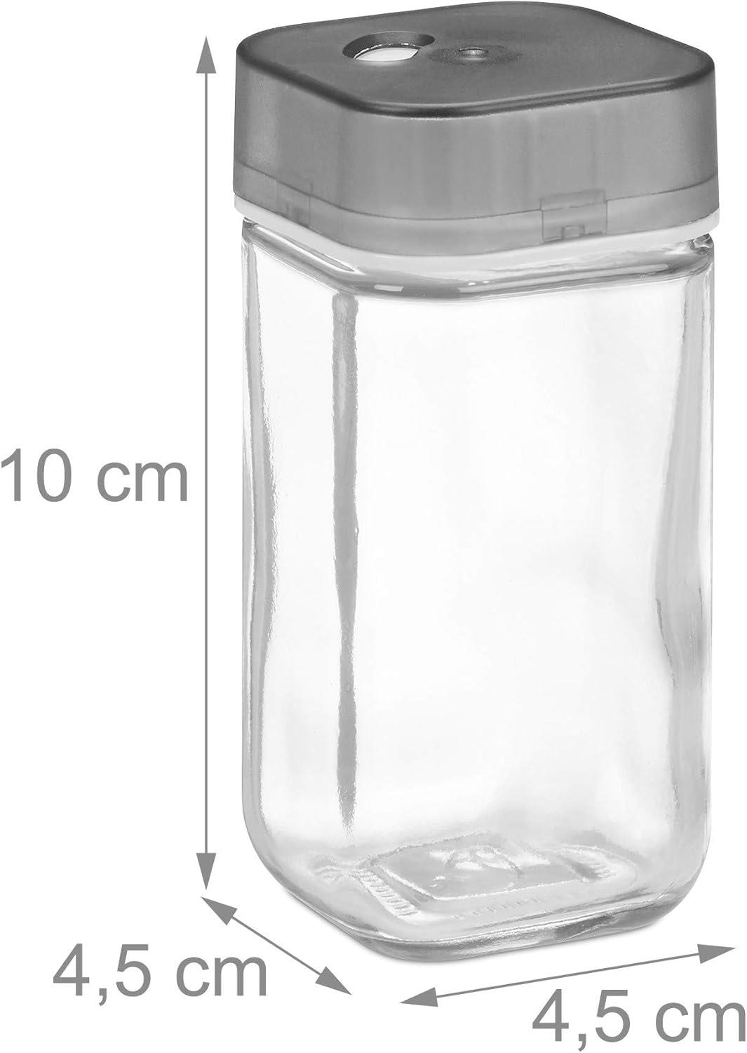 Cam Tuzluk Baharatlık – 360° Döner Kapaklı | 3 Delik Tipiyle Ayarlanabilir Akış  6 ADET 722180