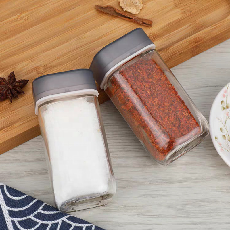 Cam Tuzluk Baharatlık – 360° Döner Kapaklı | 3 Delik Tipiyle Ayarlanabilir Akış  6 ADET 722180