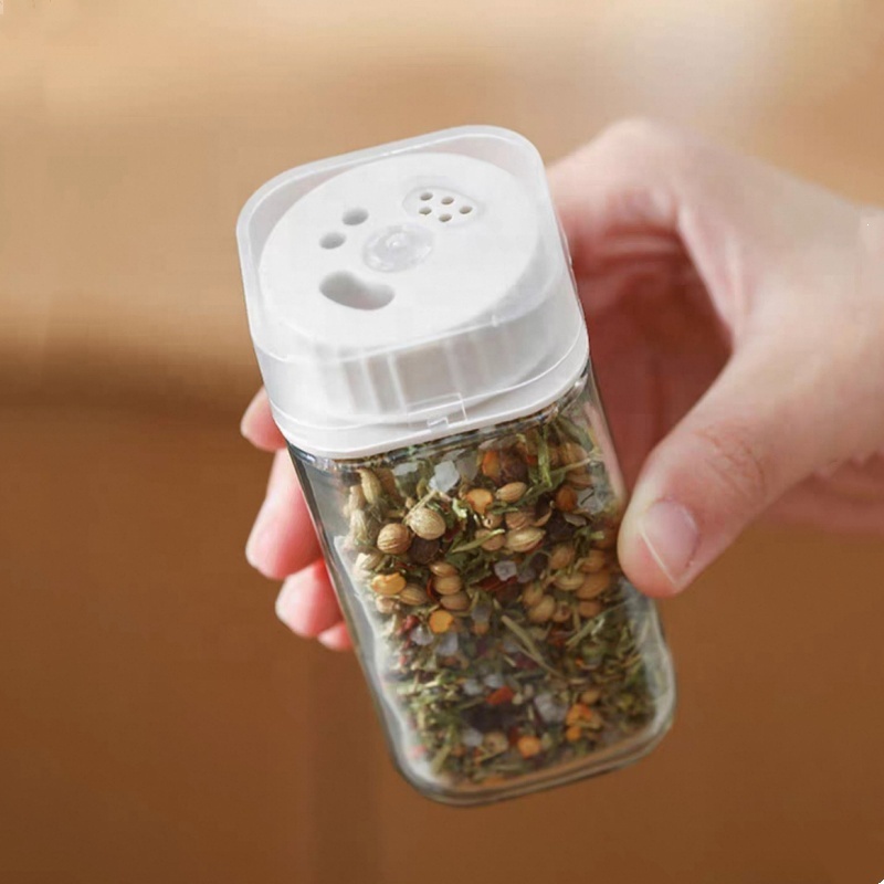 Cam Tuzluk Baharatlık – 360° Döner Kapaklı | 3 Delik Tipiyle Ayarlanabilir Akış  12 ADET 722181