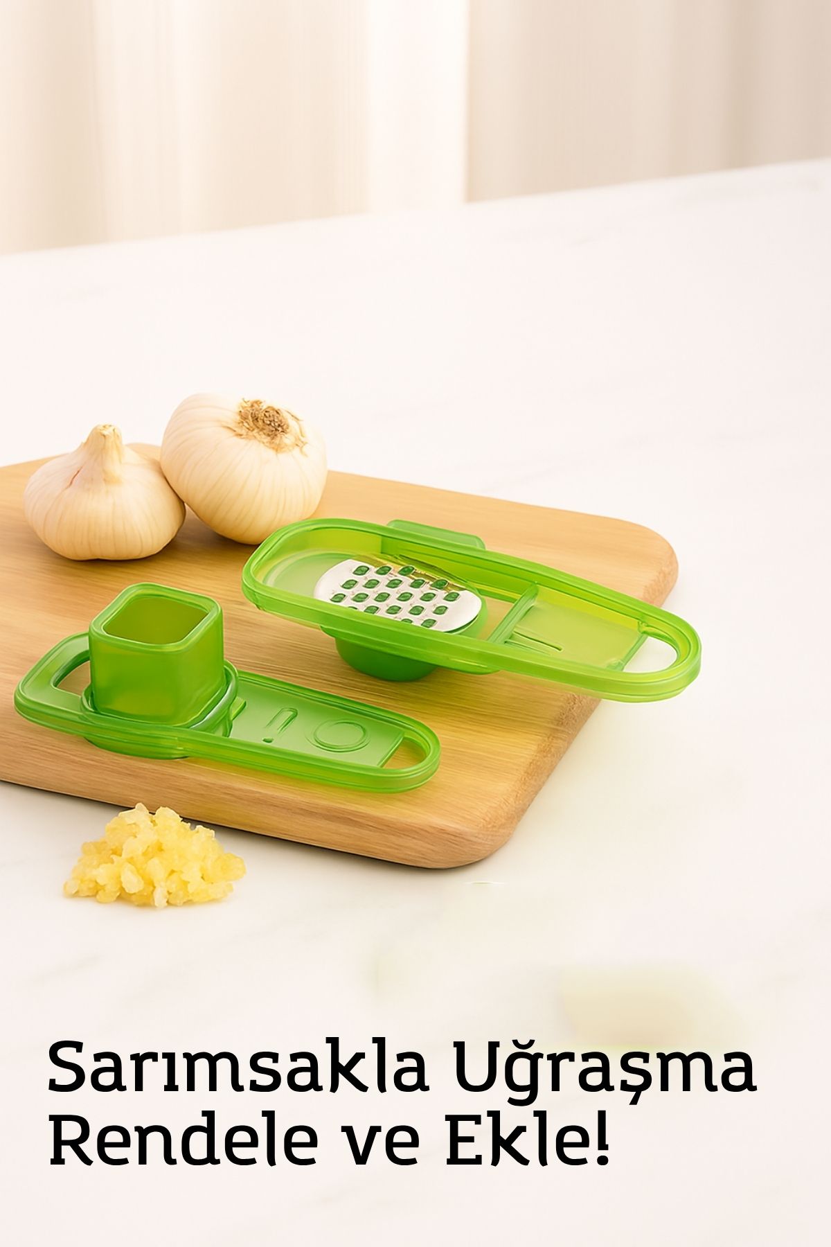 Hazneli Sarımsak Rendeleyici – 14 x 4,5 cm | Pratik ve Hijyenik Mutfak Yardımcısı 722182