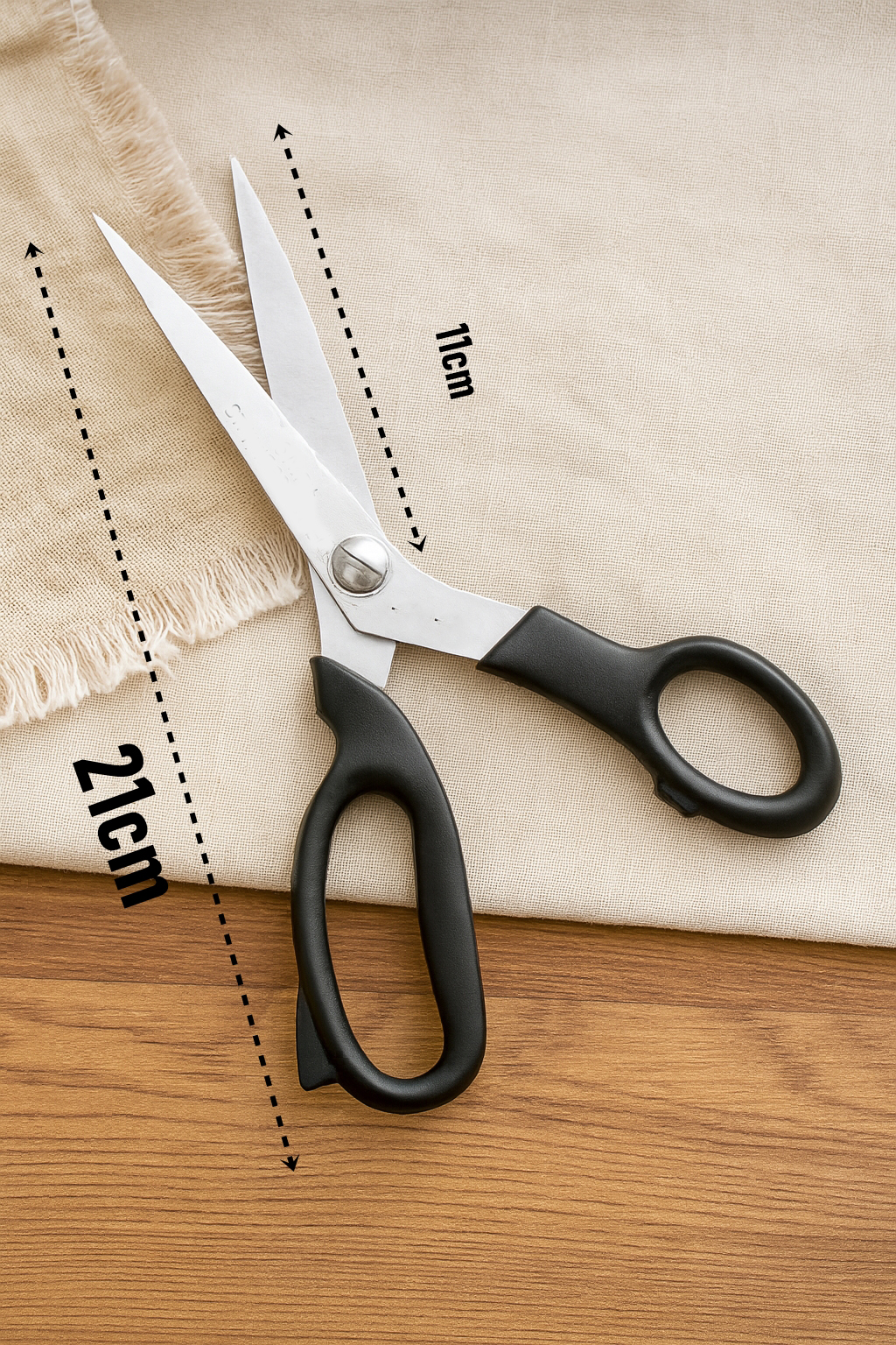 Çok Amaçlı Makas – 21 cm Uzunluk | 11 cm Kesim Bıçağı | Paslanmaz Çelik, Ergonomik Sap 722183