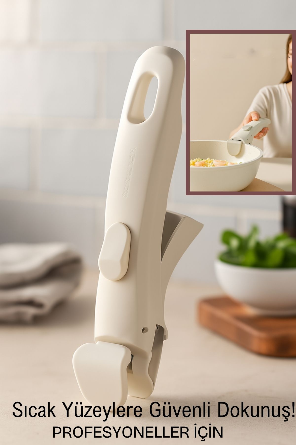 Profesyonel Kıskaçlı Tencere Tava Tutucu – Isıya Dayanıklı, Güvenli Kavrama 722197