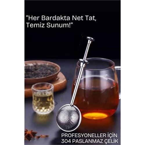 TransForMacion Bitki Çayı Süzgeci –Çay Demleme Aparatı  Profesyonel 304 Paslanmaz Çelik 722198