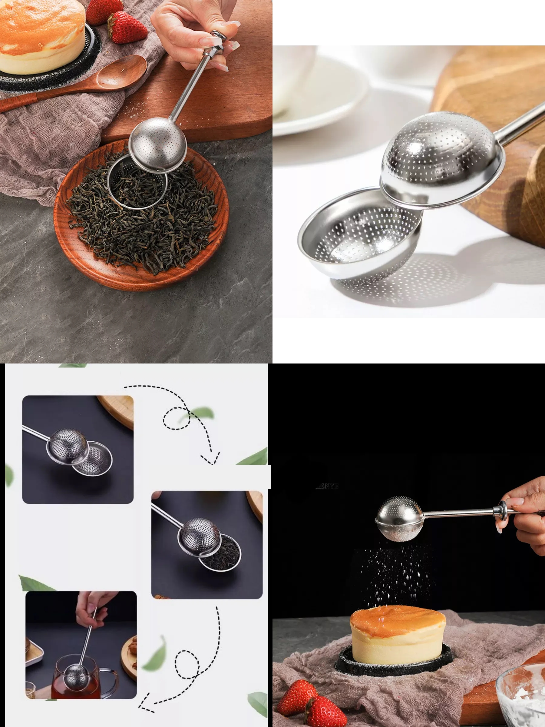 Bitki Çayı Süzgeci –Çay Demleme Aparatı  Profesyonel 304 Paslanmaz Çelik 722198