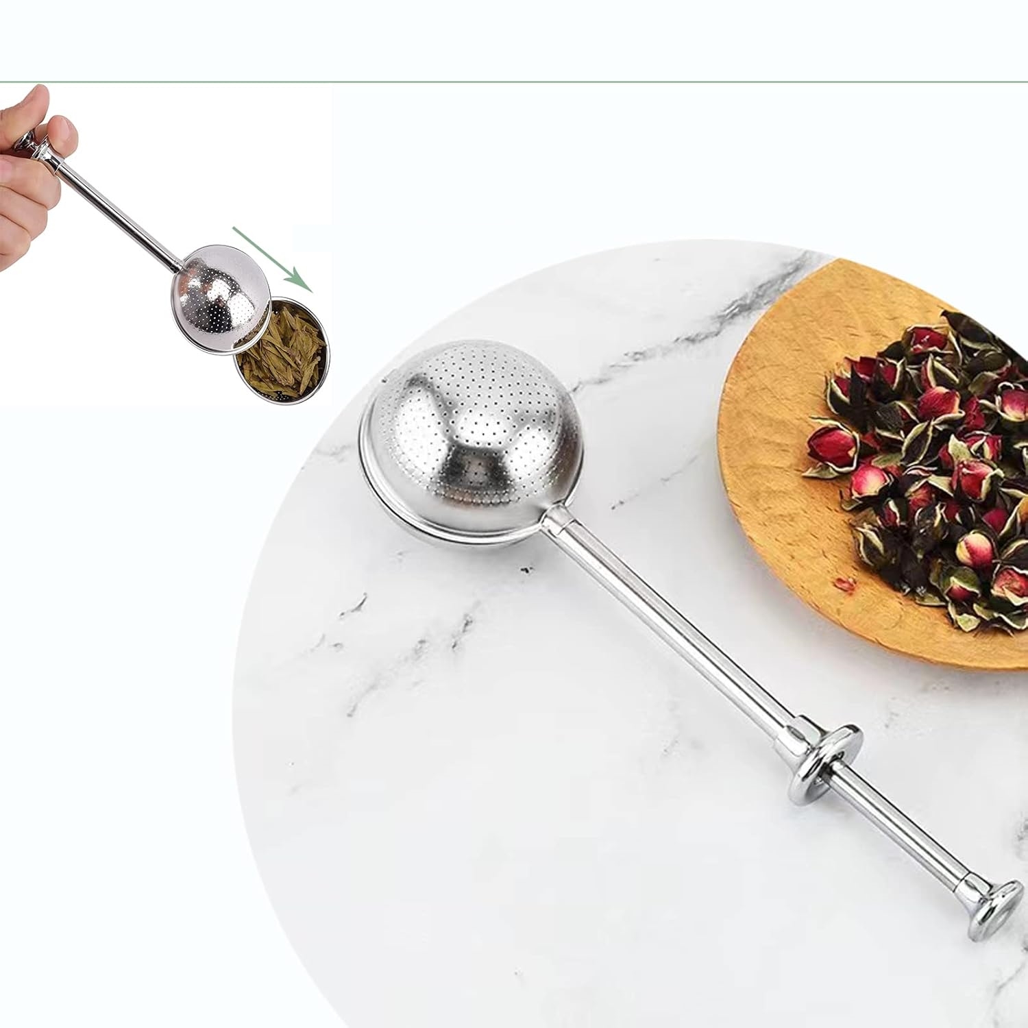 Bitki Çayı Süzgeci –Çay Demleme Aparatı  Profesyonel 304 Paslanmaz Çelik 722198