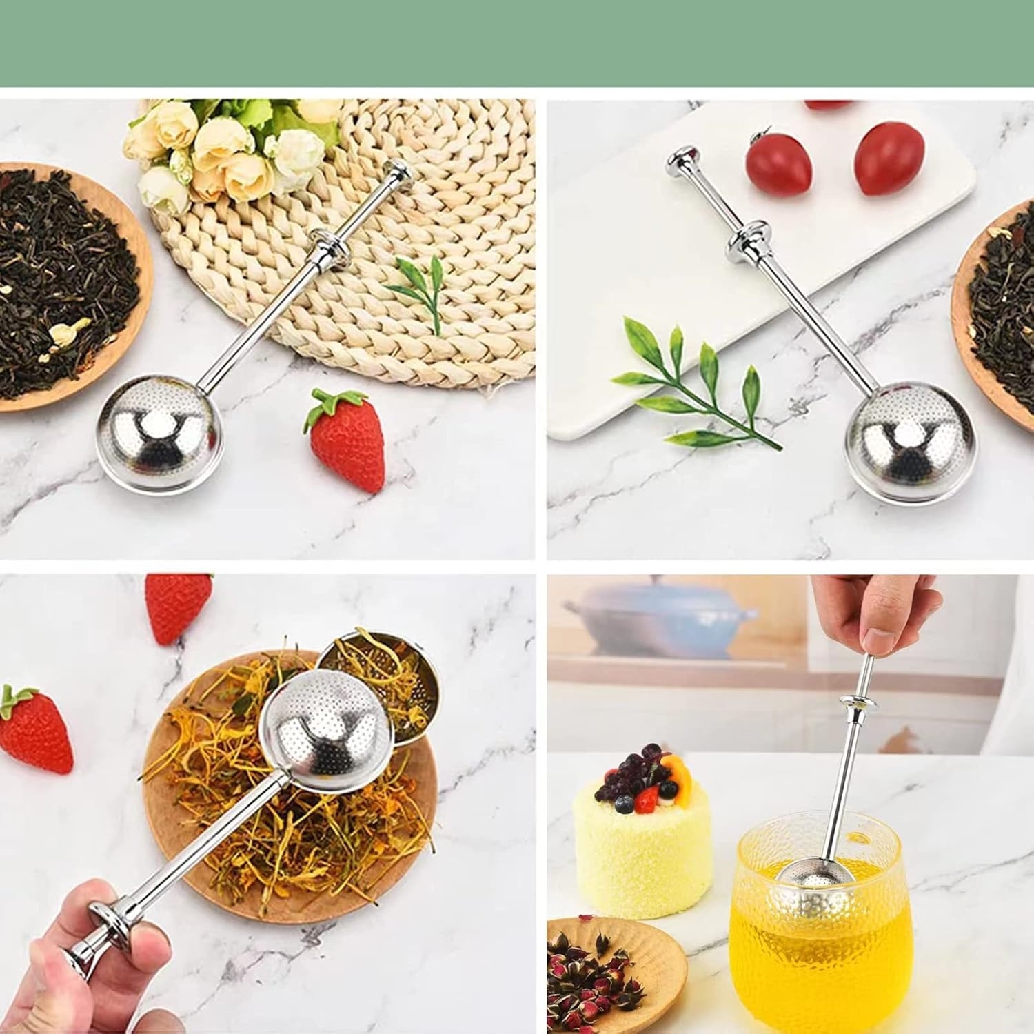 Bitki Çayı Süzgeci –Çay Demleme Aparatı  Profesyonel 304 Paslanmaz Çelik 722198