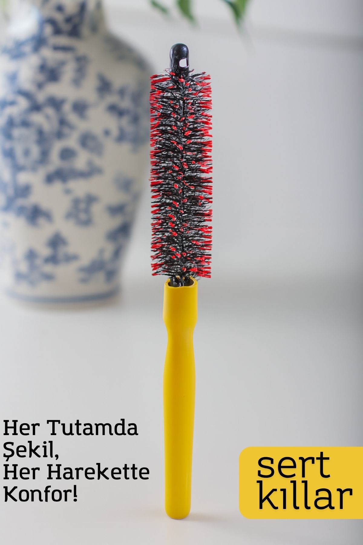 Yuvarlak Saç Fırçası – 24 cm x 2.3 cm | 2.1 mm Derinlik | Spiral Kıllı, Hacim ve Şekil İçin  