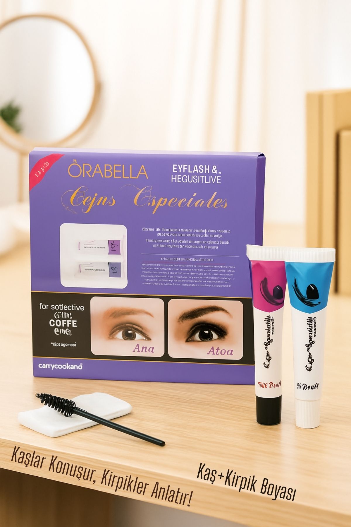 KAHVE Kaş ve Kirpik Boyası Profesyonel Orabella 