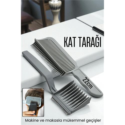 Transformacion Uzun Kat Tarağı Kavisli Kontur Geçiş Kat Kesim Kesim Tarağı 2 li SET Kuaför Berber 722201