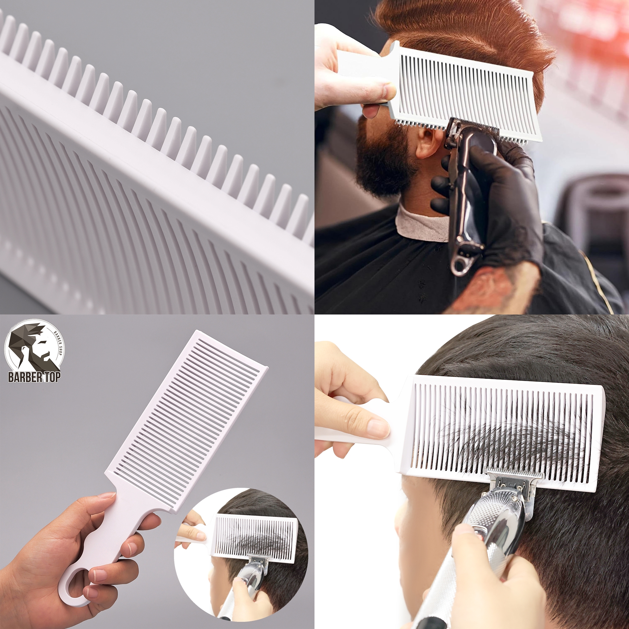 Uzun Kat Tarağı Kavisli Kontur Geçiş Kat Kesim Kesim Tarağı 2 li SET Kuaför Berber 722201