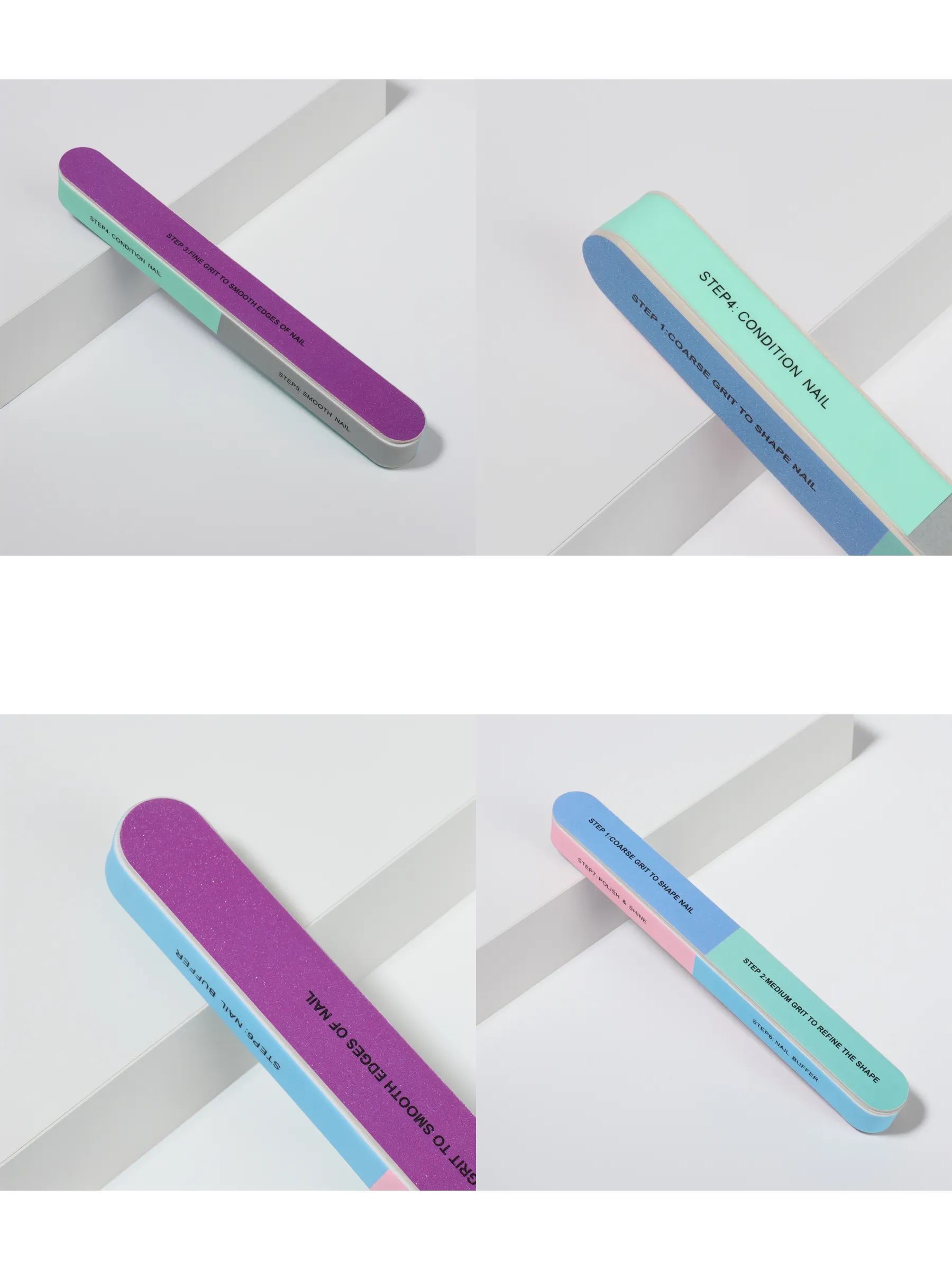 7 Yüzeyli Tırnak Törpü ve Parlatma Blok Sünger Renkli, Ergonomik ve Profesyonel Manikür İçin  717828