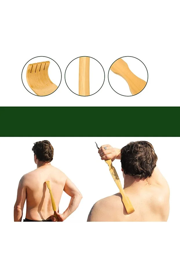 Masajlı Sırt Kaşıma Aparatı - Bambu Sırt Kaşıyıcı 715601