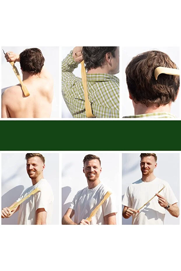 Masajlı Sırt Kaşıma Aparatı - Bambu Sırt Kaşıyıcı 715601