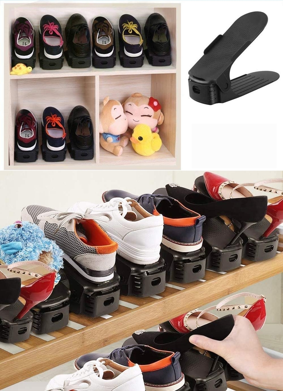 5’li Ayakkabı Düzenleyici Set – Çift Katlı Tasarım | Dolap İçi Alan Tasarrufu | Ayarlanabilir Yükseklik 718491