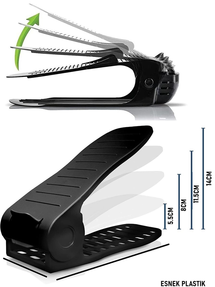 13'lü Ayakkabı Düzenleyici Set – Çift Katlı Tasarım | Dolap İçi Alan Tasarrufu | Ayarlanabilir Yükseklik 718496