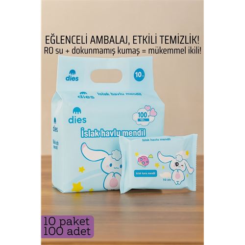 Transformacion Dies Islak Mendil -RO Saf Su & Dokunmamış Kumaşlı, 100 Yaprak Temizlik Keyfi MAVİ 722208