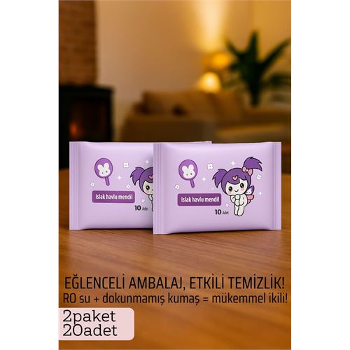 Transformacion Dies Islak Mendil -RO Saf Su & Dokunmamış Kumaşlı, 20 Yaprak Temizlik Keyfi   MOR 722210