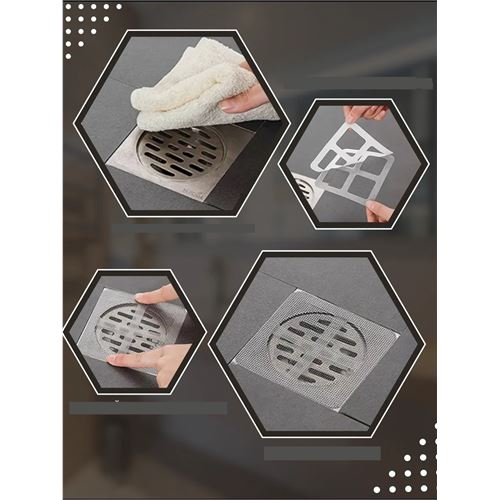 Transformacion Banyo Gider Süzgeci 50 Adet Yapışkanlı Filtre, 10x10 cm 722214