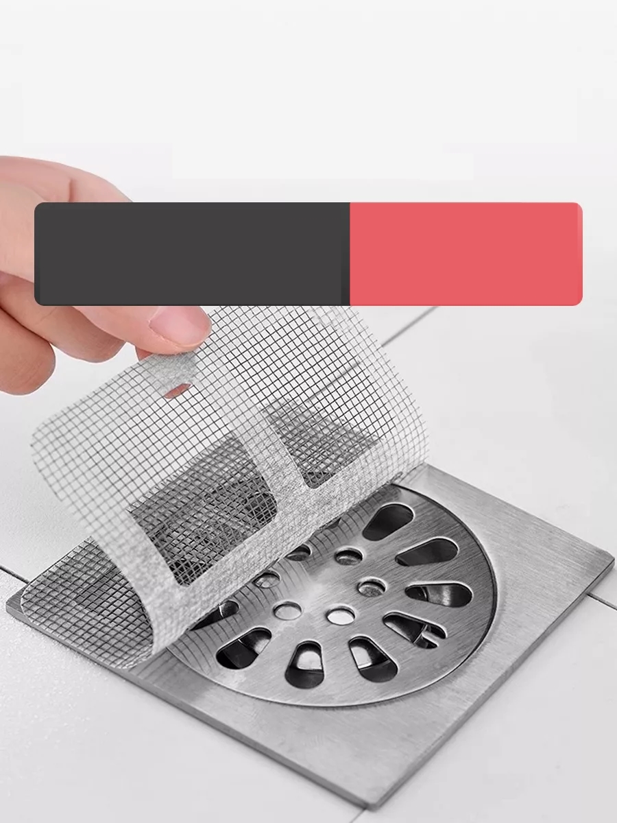 Banyo Gider Süzgeci 50 Adet Yapışkanlı Filtre, 10x10 cm 722214