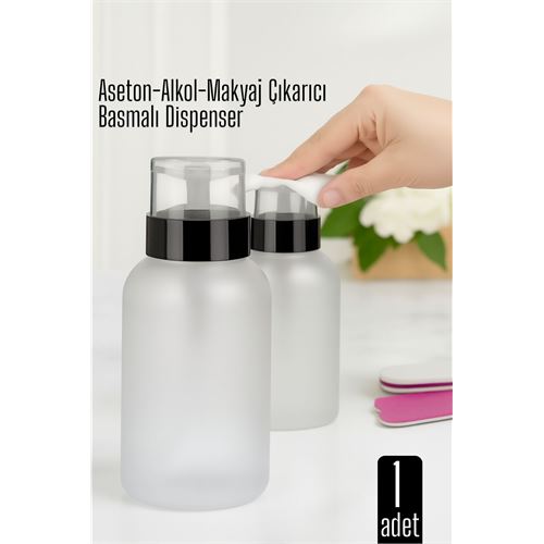 TransForMacion Aseton İçin Basmalı Dispenser  - Aseton, Alkol ve Makyaj Temizleyici İçin Pratik Pompalı Set 