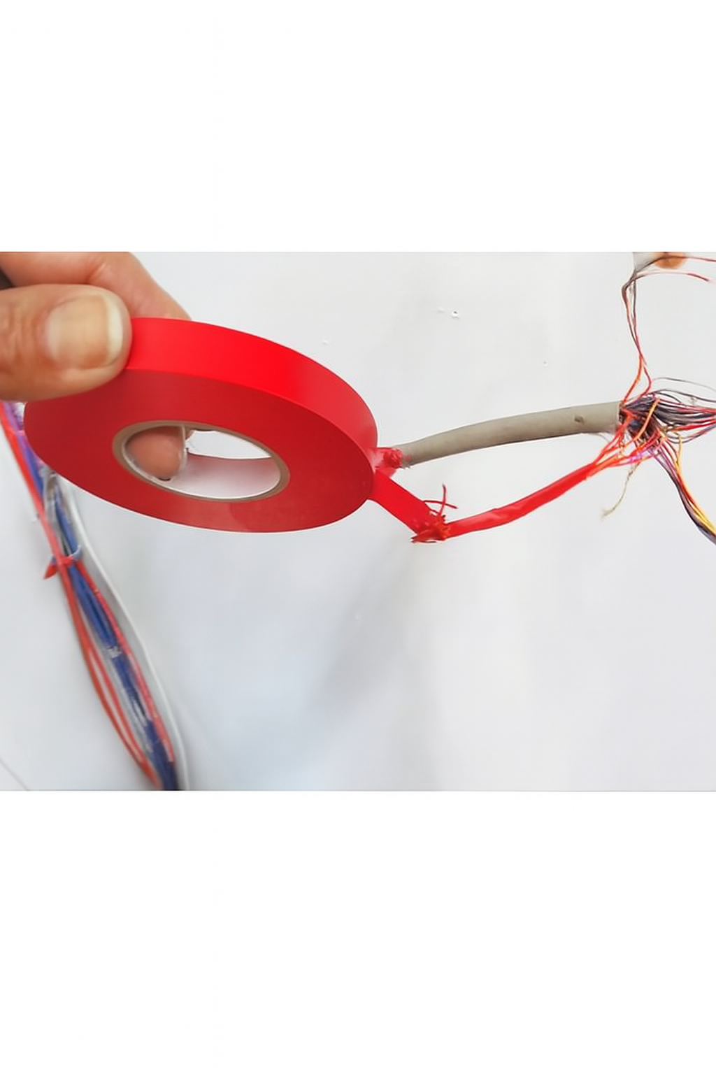 10'LU KIRMIZI Elektrik  Bandı – Yüksek Yalıtım Gücü, Kablo Sabitleme ve Elektrik Koruma İçin 722221