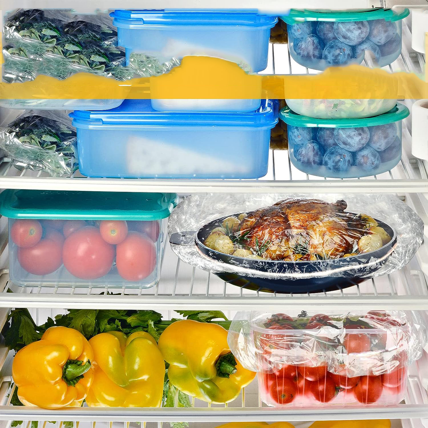 50'li Tabak Bonesi - 40 cm Esnek Streç Kapak Seti, Gıda Bonesi Koruma İçin 722222