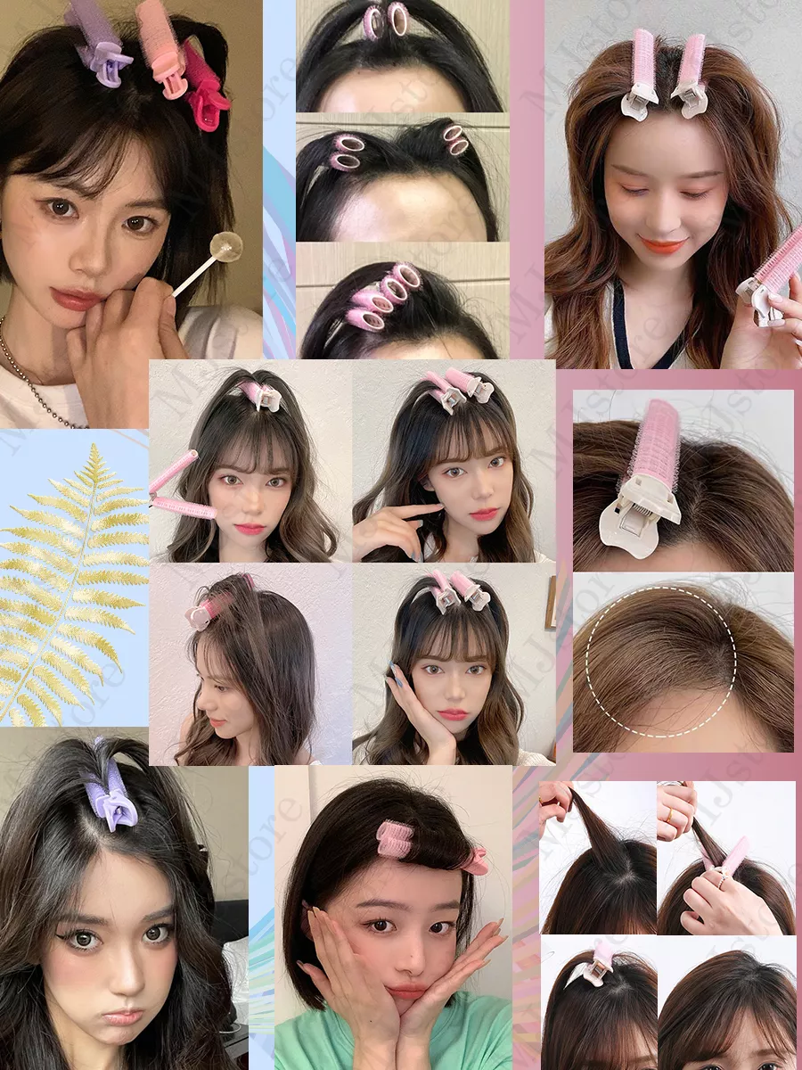 6'lı Klipsli Saç Bigudisi Isısız Doğal Bukle Bigudisi Dipten Hacim ve Perçem Şekillendirme İçin 722234