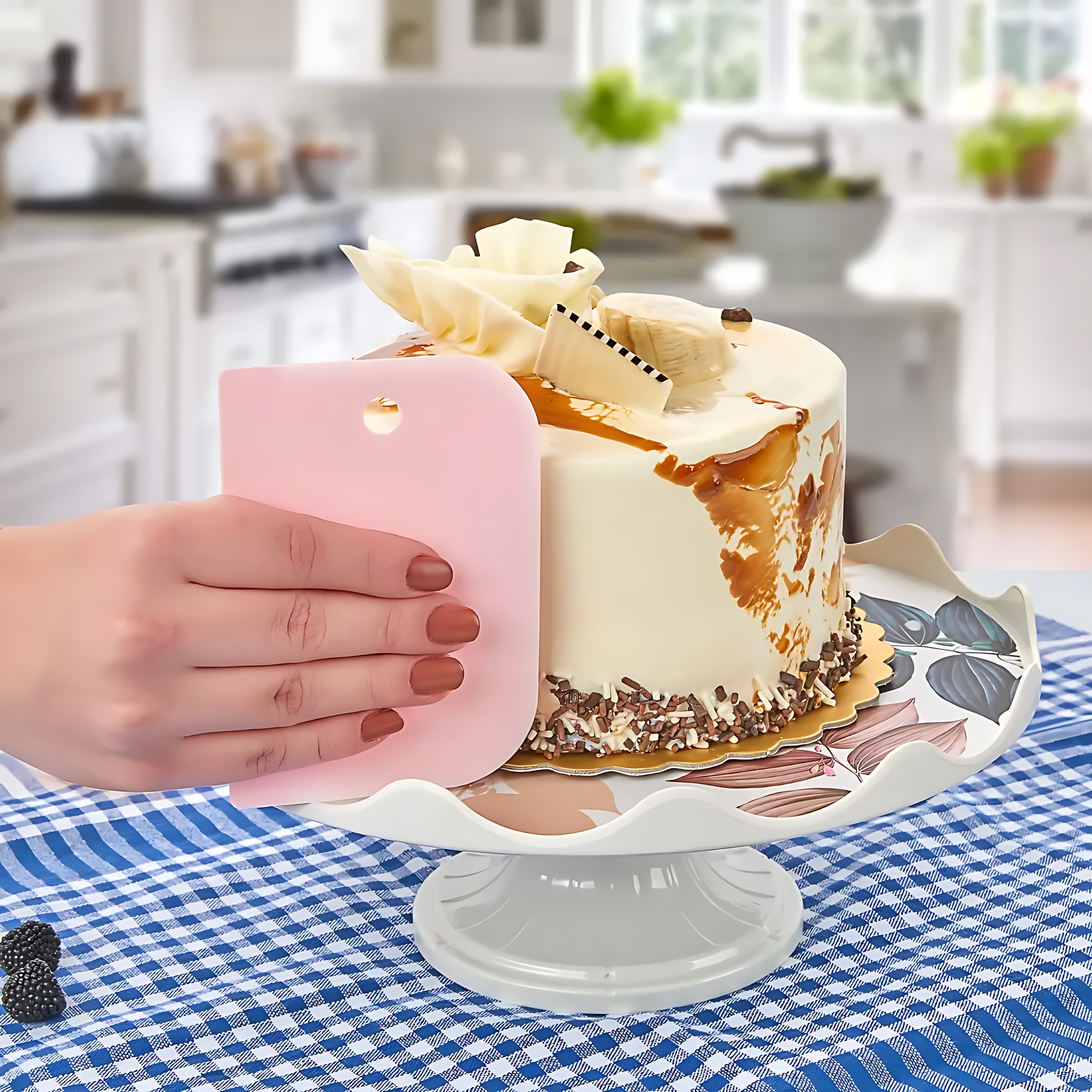 3’lü Dekoratif Şekillendirme Aparatı Hamur Pasta Kesici Kazıma  (Düz, Dişli, Kavisli) 717830