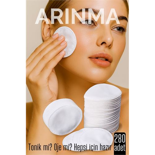 280'li  Kozmetik Disk Pamuk Premium Makyaj Temizleme Pamuğu  Tonik ve Oje İçin Çift Taraflı Diskler 718709