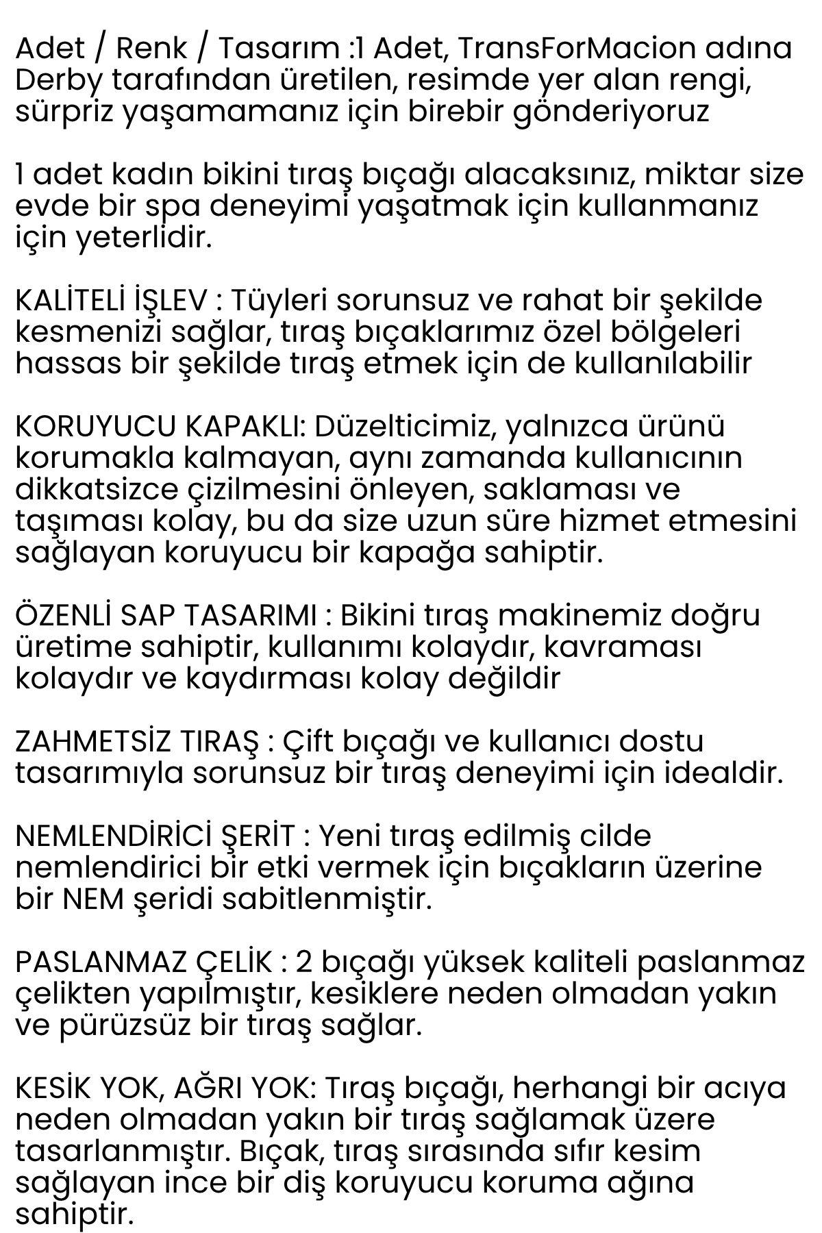 TransForMacion Çift Bıçaklı Banyo Tıraş Bıçağı – Hassas ve Hijyenik Tıraş İçin 1 ADET 771581