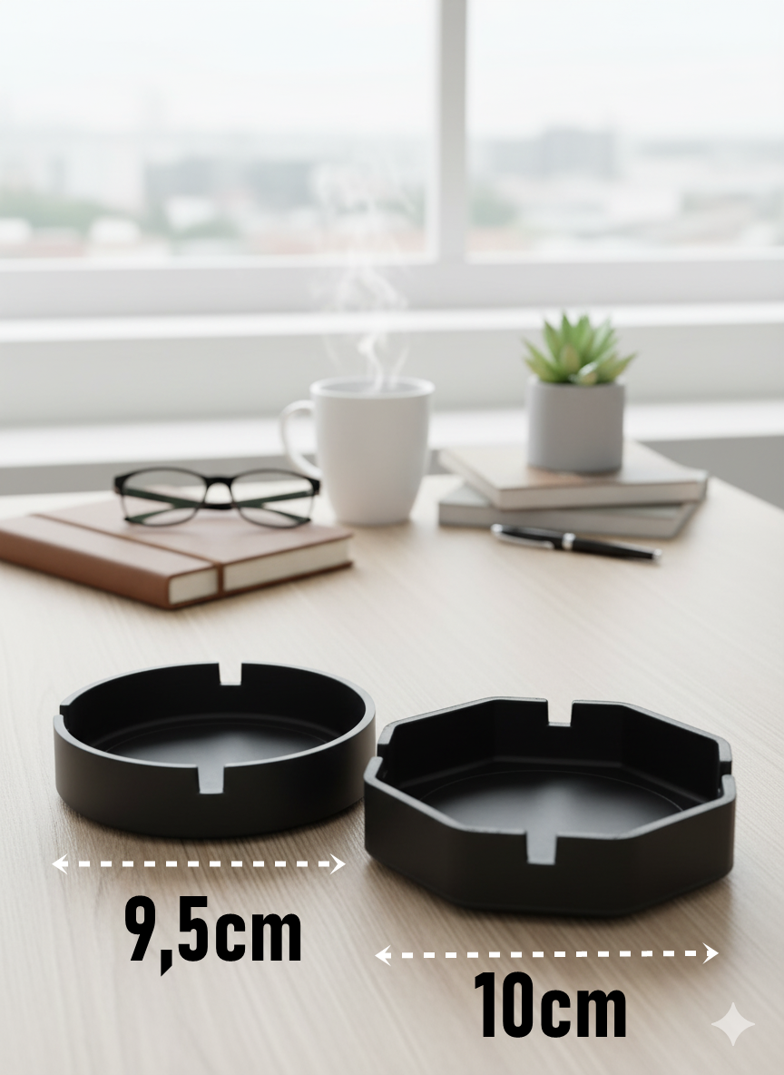 2 li Karbon Plastik Küllük Seti  - Masaüstü Küllük  Kaymaz, Hafif ve Şık Tasarım 722241