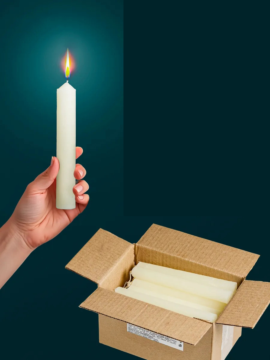 Klasik Mum1 Adet - Kokusuz Mum 715795