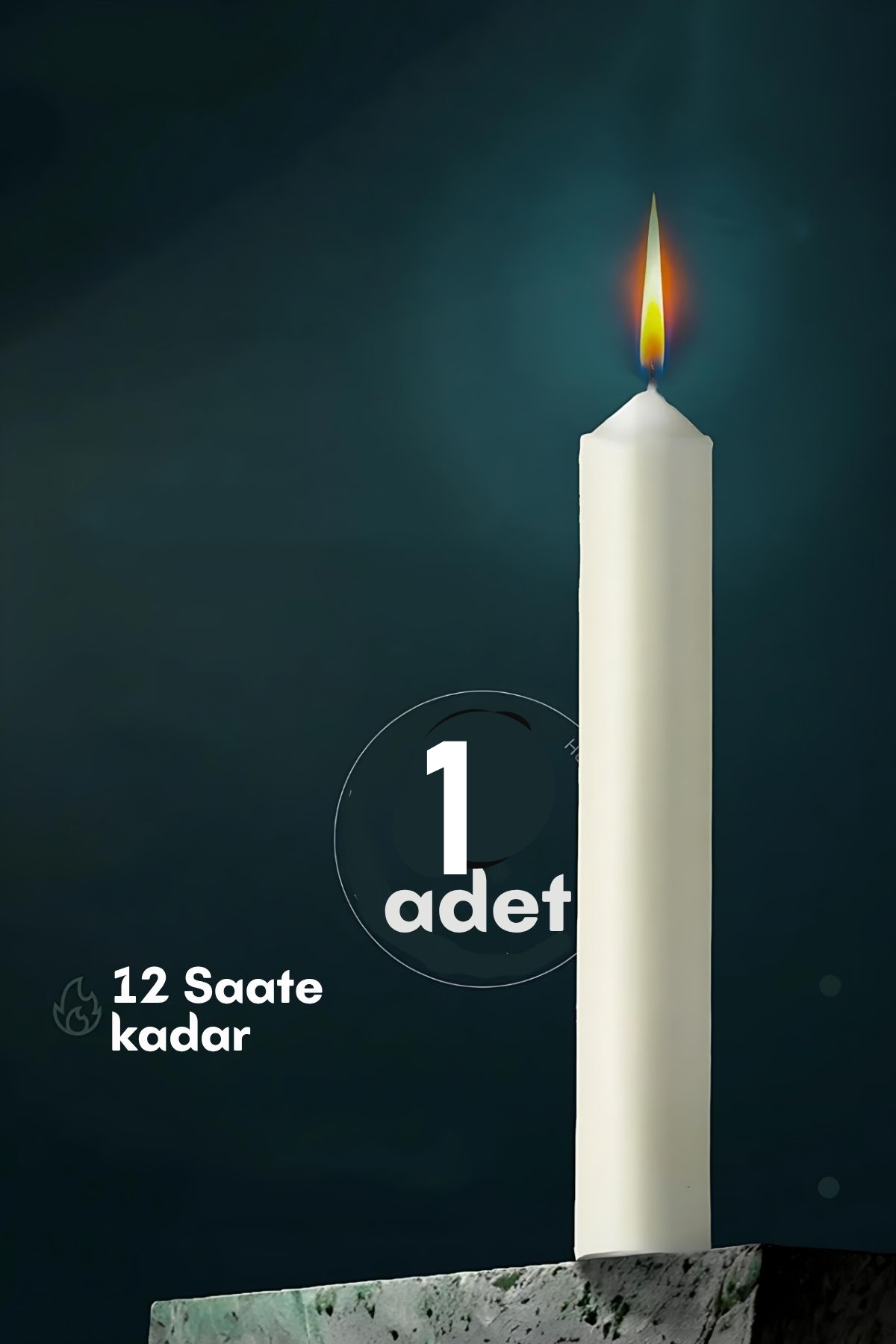 Klasik Mum1 Adet - Kokusuz Mum 715795