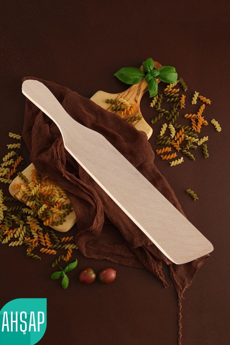 Ahşap Bisleç Çevirgeç Doğal Gürgen Ağacı 720582