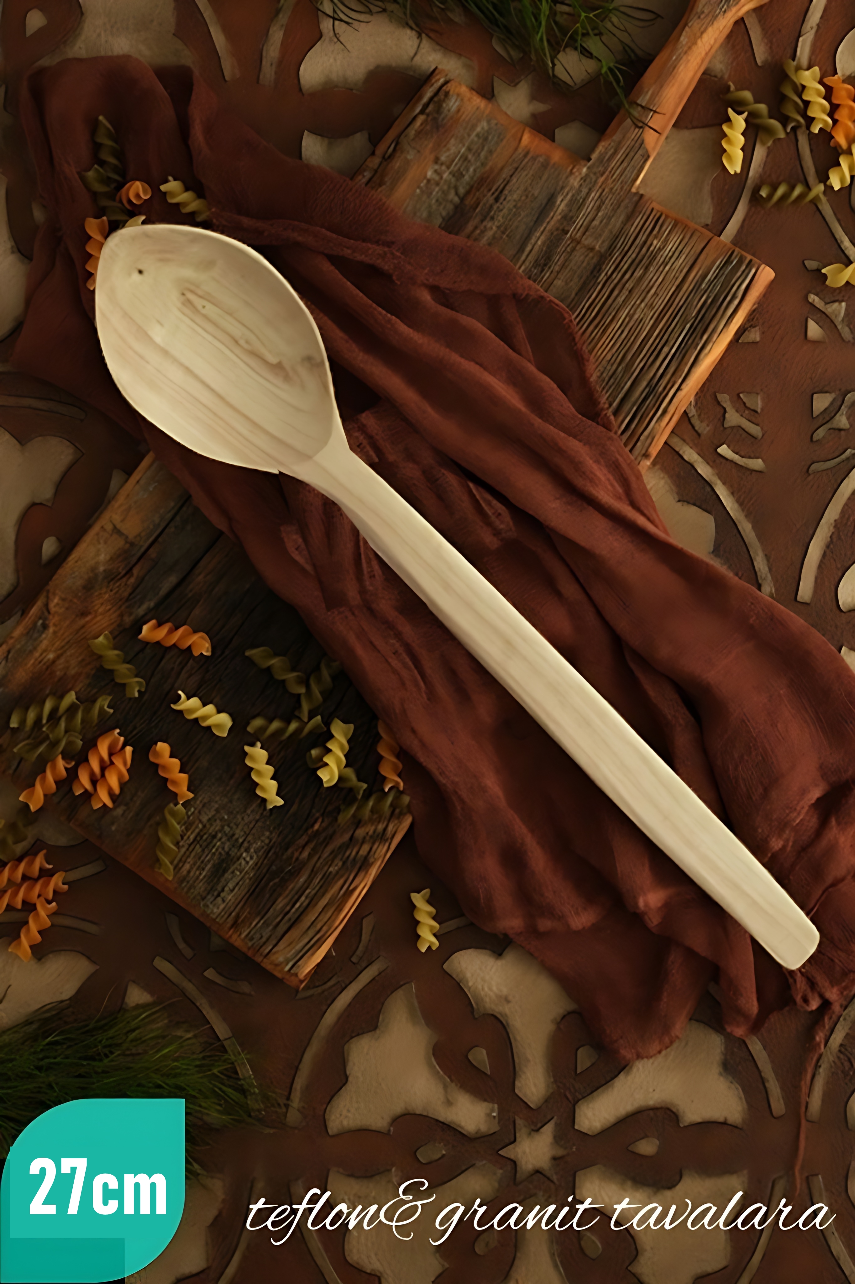  Ahşap Karıştırma Kaşığı Doğal Gürgen 720595