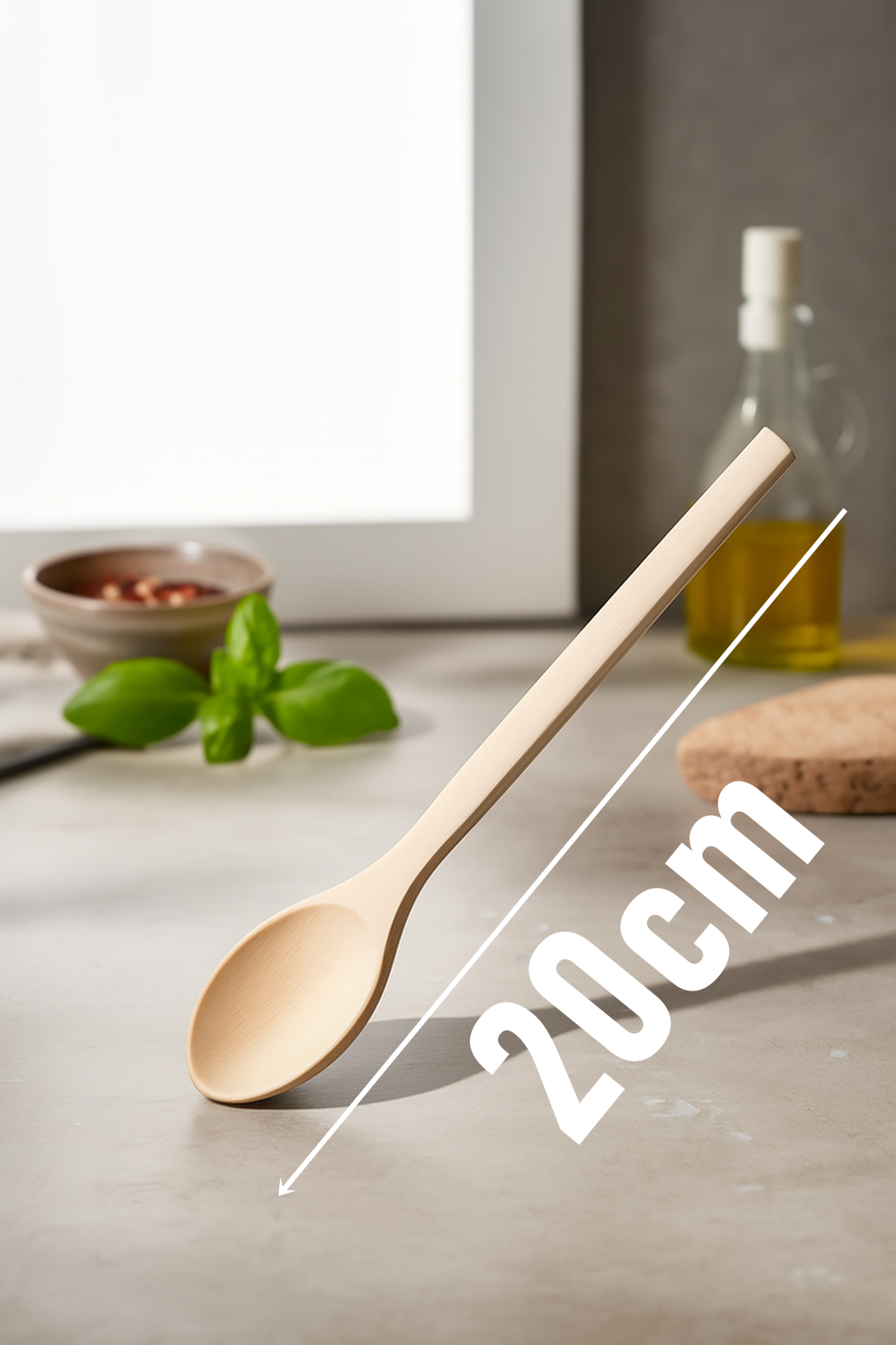 Doğal Gürgen Ahşap Servis Kaşığı – 20 cm, Ergonomik ve Dayanıklı Mutfak Yardımcısı 722245