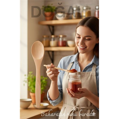 Doğal Gürgen Baharat Kaşığı – 13 cm, Mini Boy, Şık ve Pratik Mutfak Yardımcısı 722256