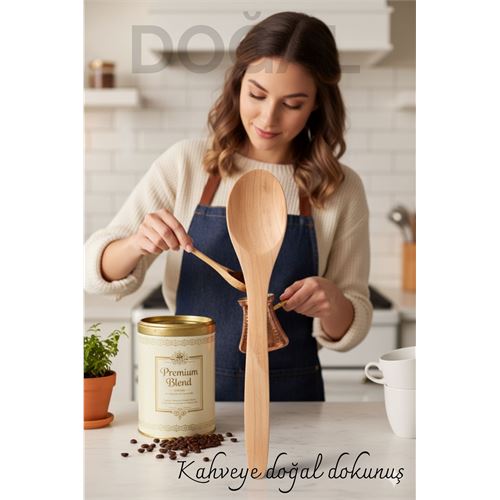 Doğal Gürgen Kahve Kaşığı – 13 cm, Mini Boy, Şık ve Pratik Mutfak Yardımcısı 722257