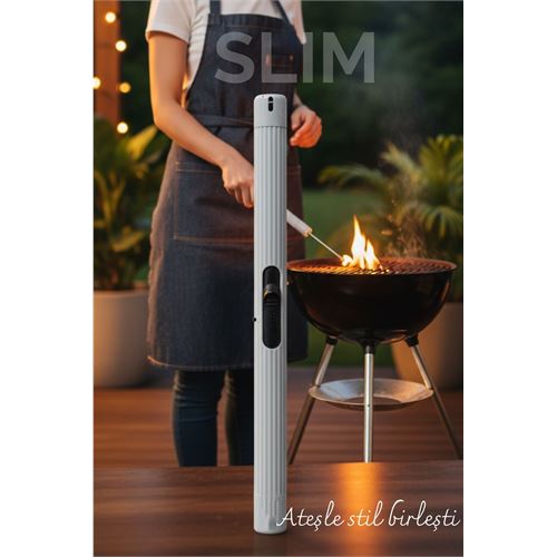 Slim Çakmak  - Barbekü, Pipo ve Mutfak Kullanımı İçin 21 cm Uzunlukta Gazlı Mangal Çakmağı 722263