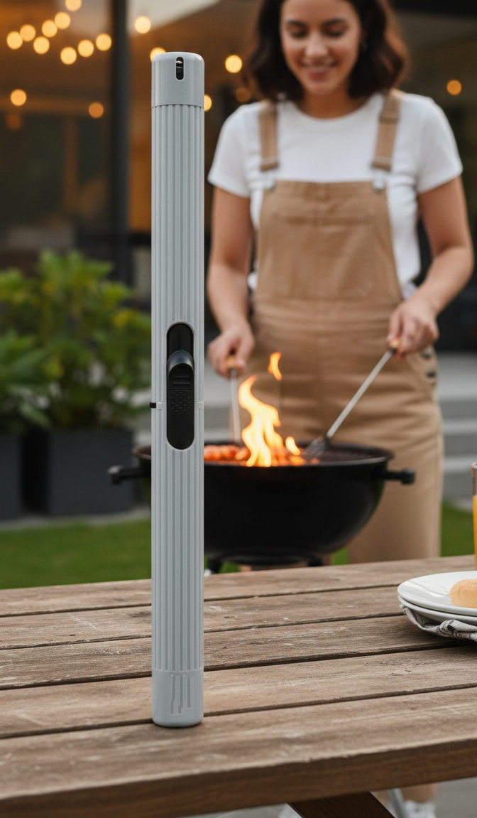 Slim Çakmak  - Barbekü, Pipo ve Mutfak Kullanımı İçin 21 cm Uzunlukta Gazlı Mangal Çakmağı 722263