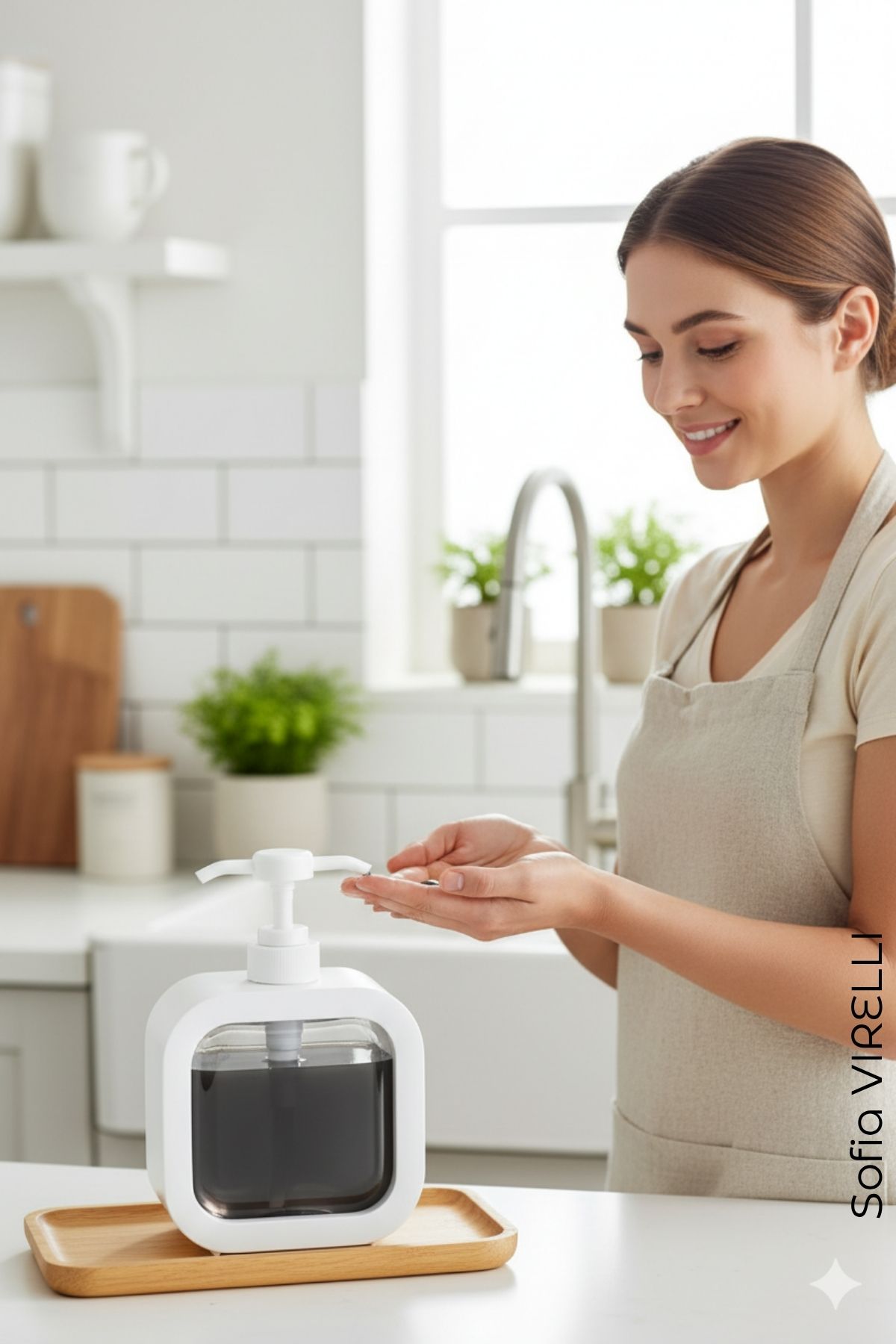 Pompalı Dispenser Sabunluk – Şeffaf Gövde, Modern Tasarım | Sıvı Sabun, Şampuan, Losyon İçin 722268