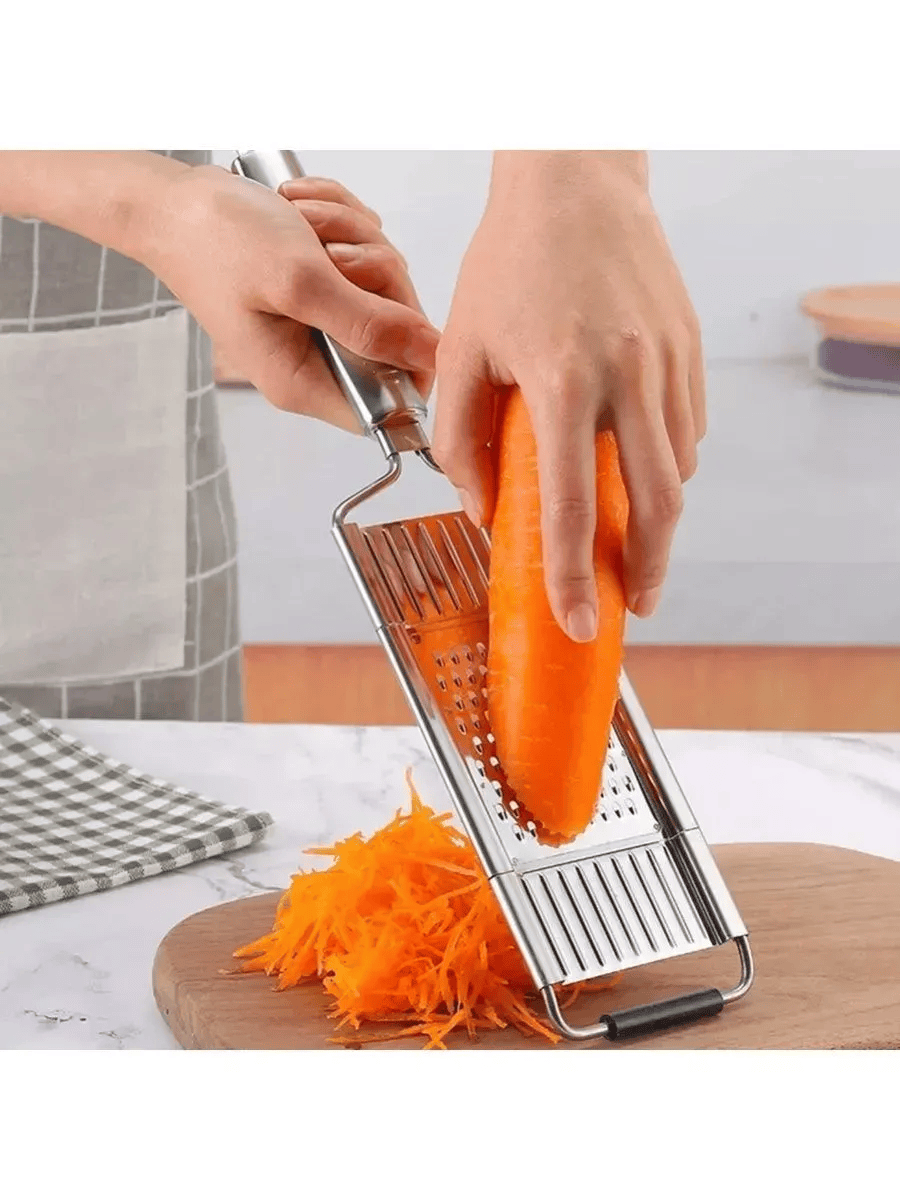 Paslanmaz Çelik Sebze Rendesi – Değiştirilebilir 3 Bıçaklı, Çok Fonksiyonlu, Hızlı ve Pratik  722270