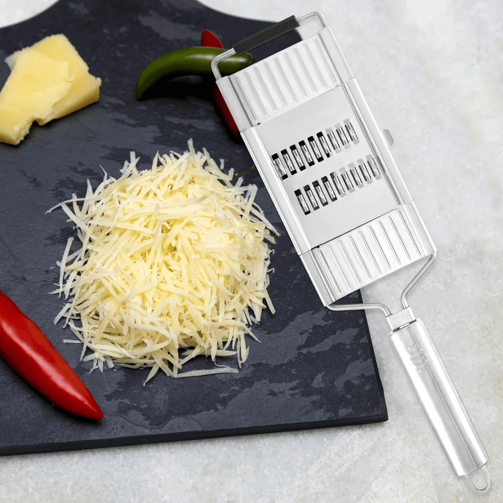 Paslanmaz Çelik Sebze Rendesi – Değiştirilebilir 3 Bıçaklı, Çok Fonksiyonlu, Hızlı ve Pratik  722270