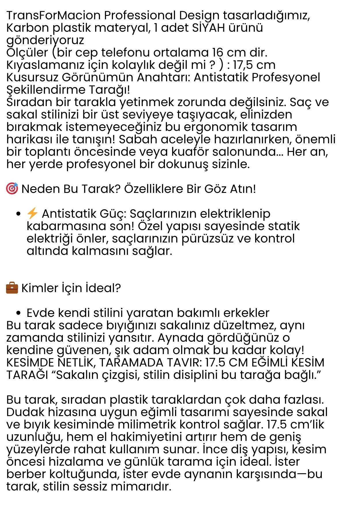 Bıyık Kesim ve Tarama Tarağı Eğimli Bıyık Tarağı 720852